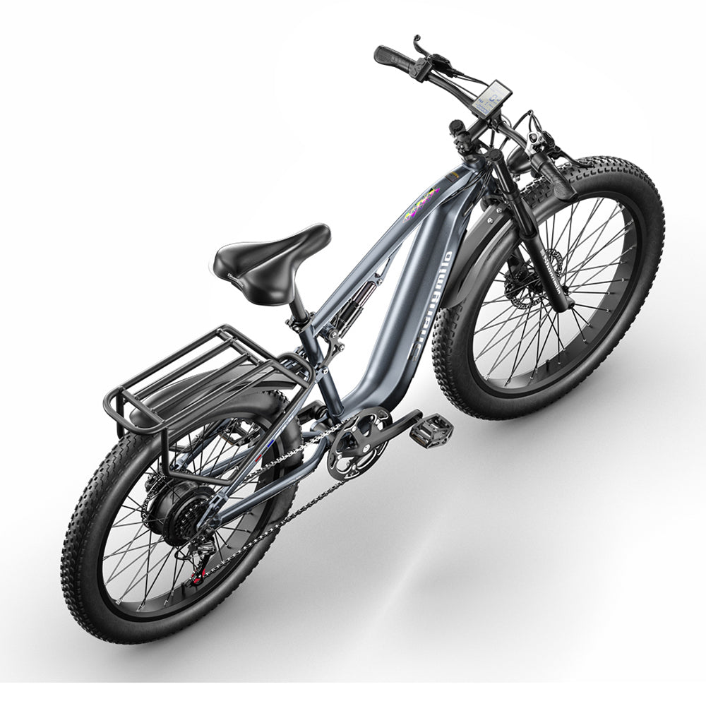 Shengmilo MX05 26" Fat Bike E-Mountain Bike with 500W Bafang Motor 17.5Ah Samsung Battery SUV E-Bike