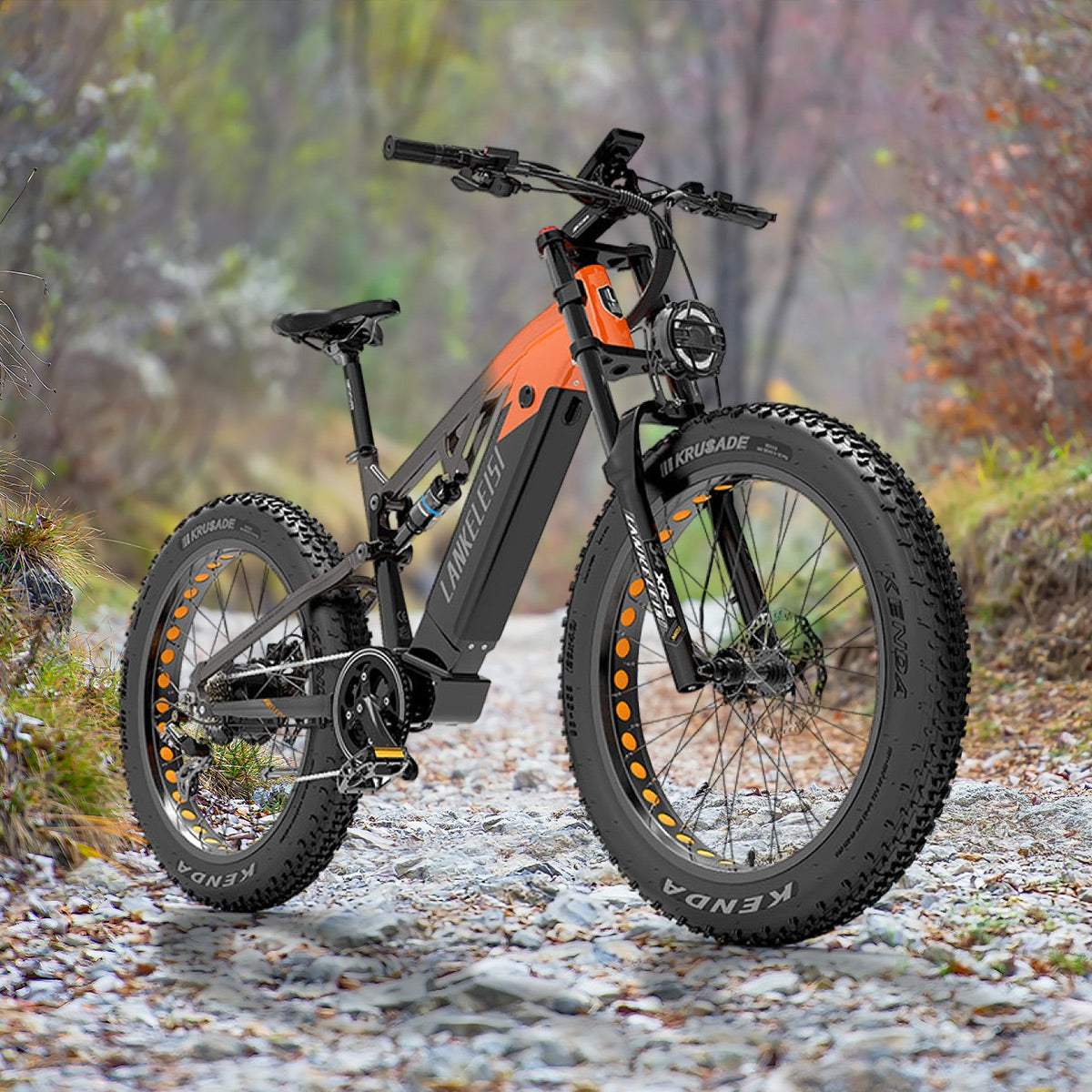 e fatbike fully kaufen Lankeleisi RV800 Plus 750W Bafang Motor 26" Fat Bike 960Wh Full Suspension E-Mountain Bike E-MTB 48V 20Ah Battery
