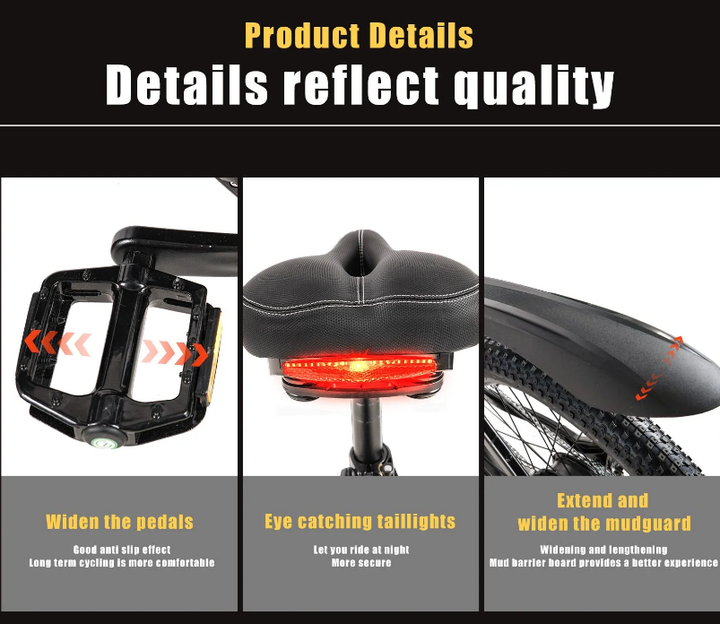 CMACEWHEEL AL26 MAX 500W*2 Kaksimoottorinen 26" Sähkövuoristopyörä 816Wh EMTB 48V 17Ah Akku