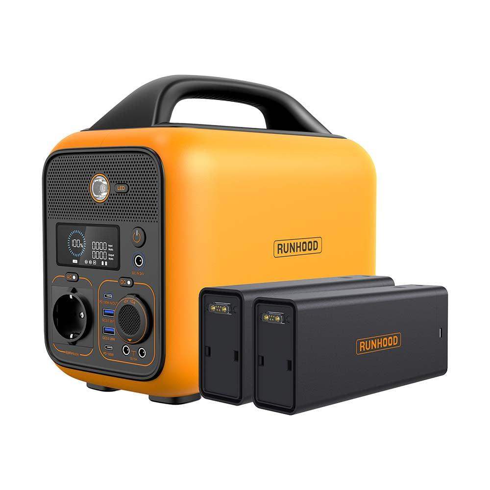 RUNHOOD RALLYE 600 648Wh Swappable Battery Portable Power Station 600W AC - Buybestgear