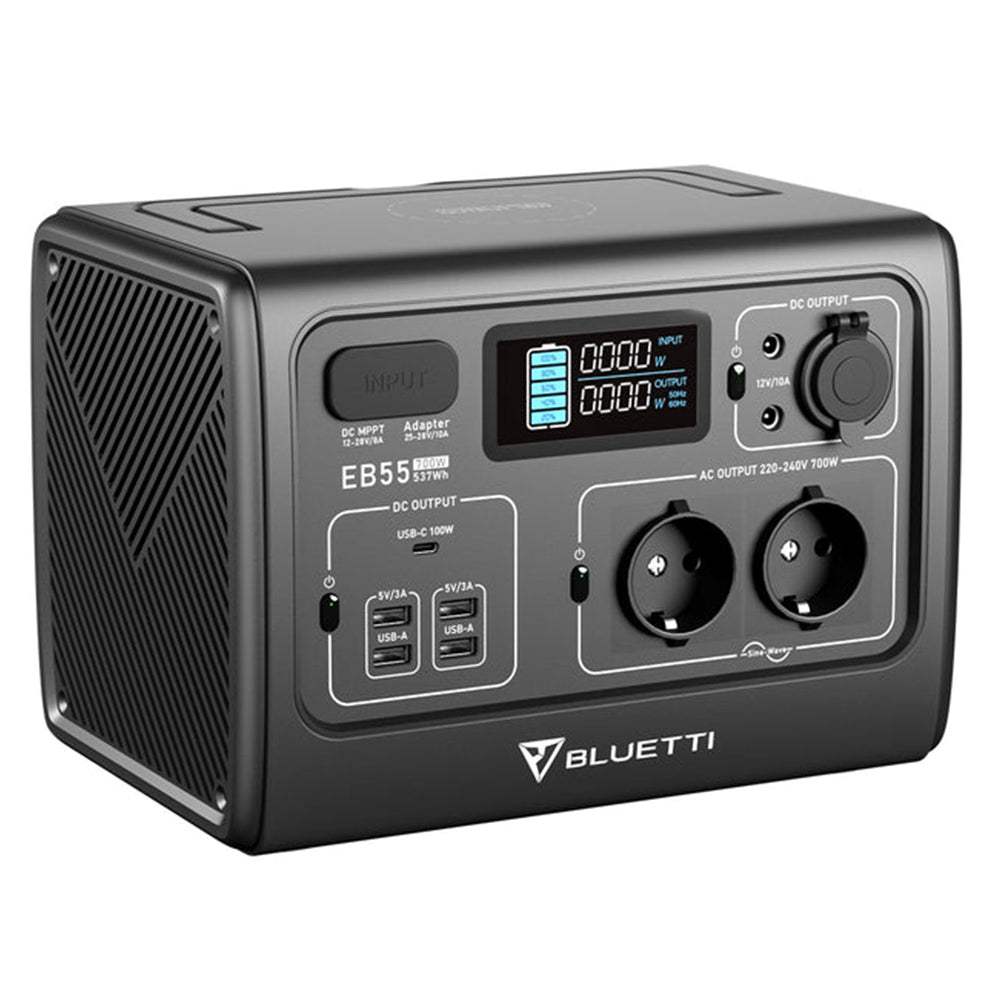 Bluetti EB55 537Wh 168000mAh Portable Power Station with 700W AC Output - Buybestgear