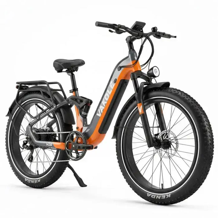 Vakole V26 250W 26" Fat Bike 998Wh Full Suspension Electric Bike With Torque Sensor 48V 20.8Ah Battery SUV E-Bike - Buybestgear
