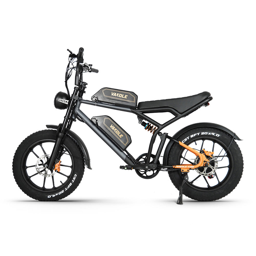 Vakole Q20 750W 20" Fat Bike E-Mountainbike Fully mit 20Ah*2 Dual Samsung Akkus E-MTB