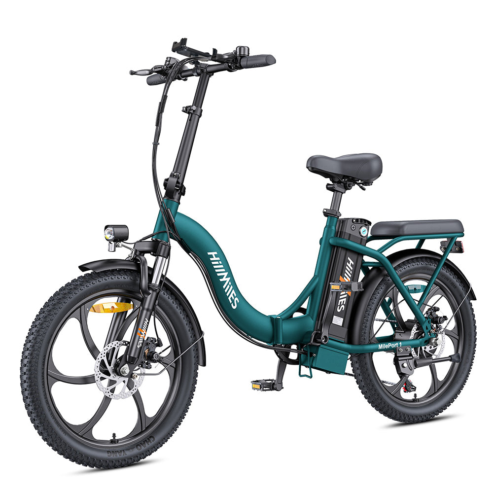 HillMiles MilePort 1 Bicicletta Elettrica Pieghevole 20" 468Wh City Commuter E-bike Batteria 36V 13Ah
