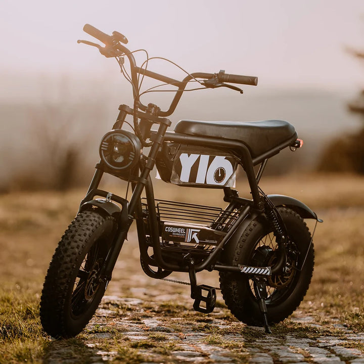 Coswheel Y16 16" Fat Bike z pełnym zawieszeniem, elektryczny rower górski EMTB 720 Wh