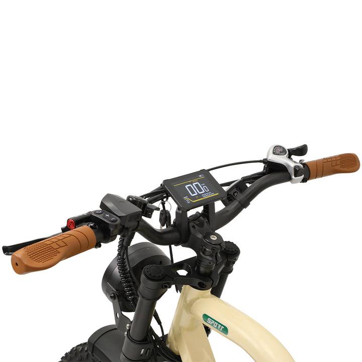 OneSport W66 500W 20" Fat Bike 648Wh VTT Électrique à Suspension Complète Batterie 48V 13.5Ah Support d'Application