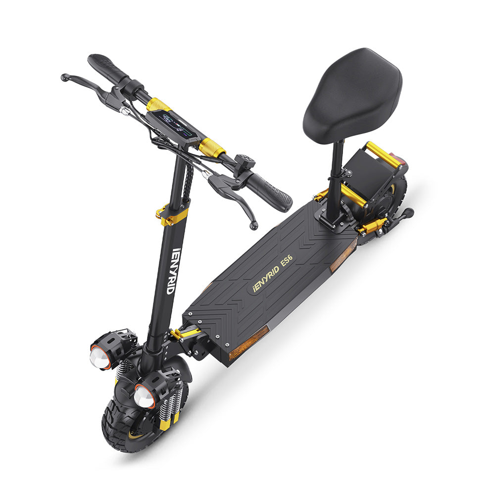IENYRID ES6 1000W*2 Scooter Eléctrico Plegable de Doble Motor de 10 Pulgadas 960Wh Scooter Eléctrico Todo Terreno con Asiento
