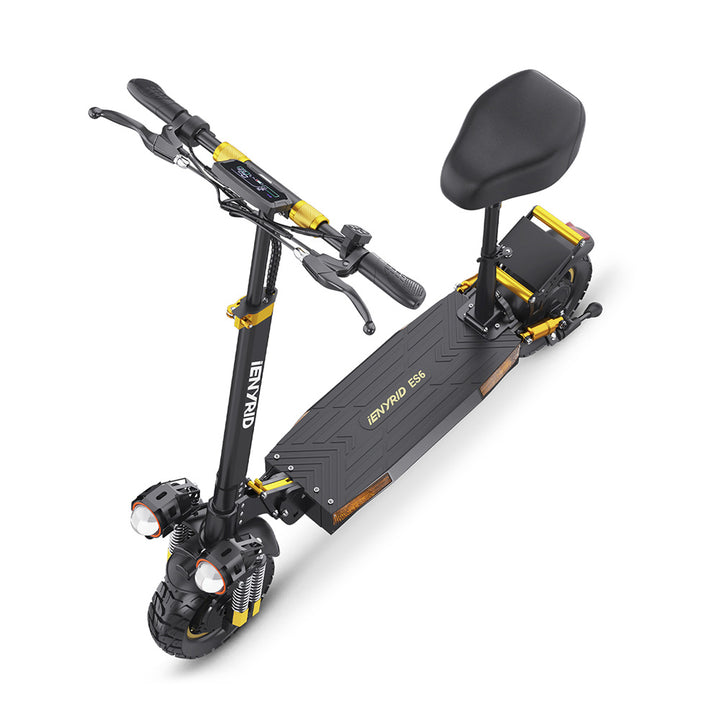 IENYRID ES6 1000W*2 Scooter Eléctrico Plegable de Doble Motor de 10 Pulgadas 960Wh Scooter Eléctrico Todo Terreno con Asiento