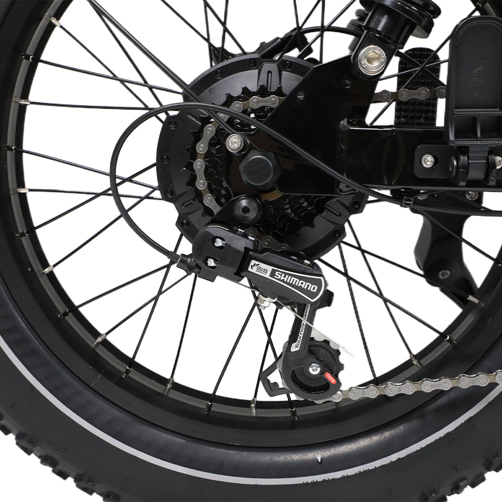 OneSport W66 500W 20" Fat Bike 648Wh VTT Électrique à Suspension Complète Batterie 48V 13.5Ah Support d'Application