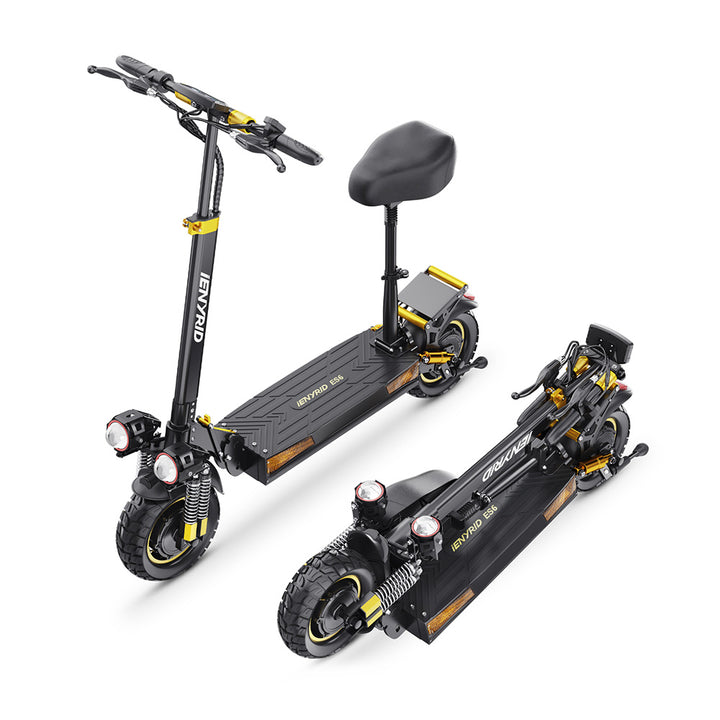 IENYRID ES6 1000W*2 Scooter Eléctrico Plegable de Doble Motor de 10 Pulgadas 960Wh Scooter Eléctrico Todo Terreno con Asiento