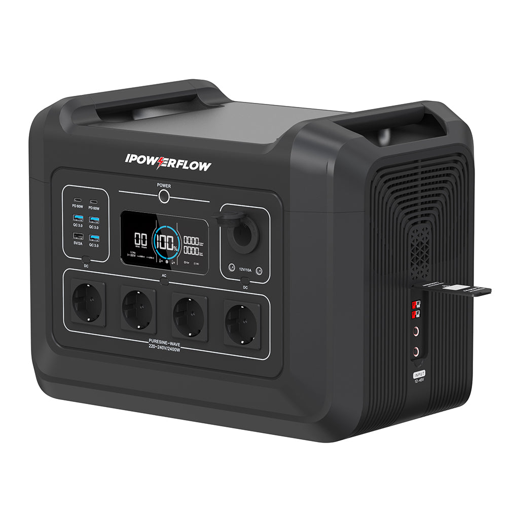 iPowerflow UPP-2400 2232Wh 2400W AC Output Portable Power Station 697500mAh Type C Fast Charge