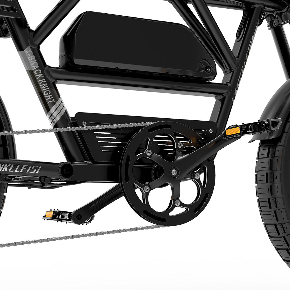 Lankeleisi X-Black Knight 1000W*2 Dual Motor 20" Fat Bike Fully E-Mountainbike 45Ah Samsung Batterij E-MTB
