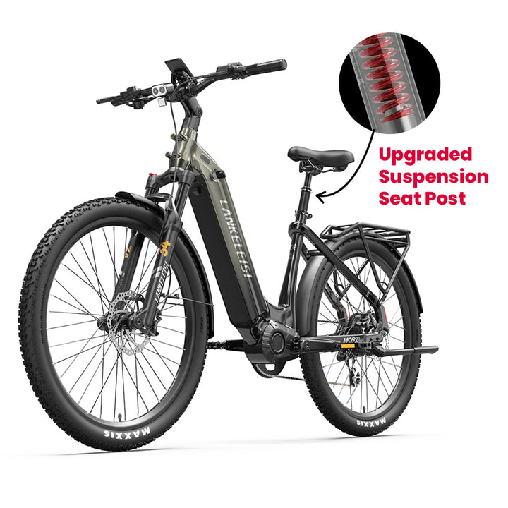 Lankeleisi MG600 Lite 250W 27.5" Electric Trekking Bike 720Wh SUV E-bike with Switchable Sensor 36V 20Ah Battery