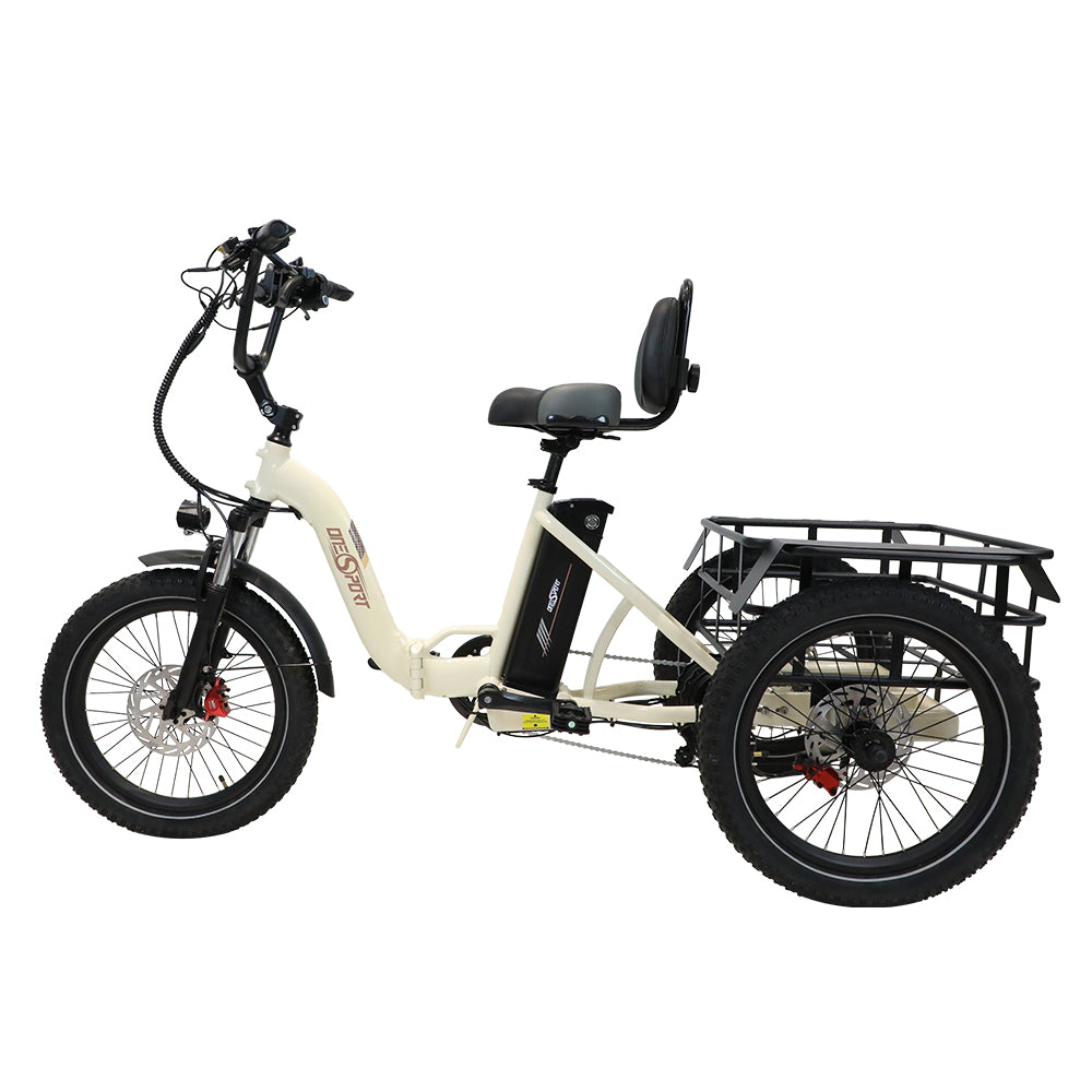Onesport OT30 500W 20" Triciclo Elettrico Pieghevole per Carico 624Wh E-bike 48V 13Ah Batteria