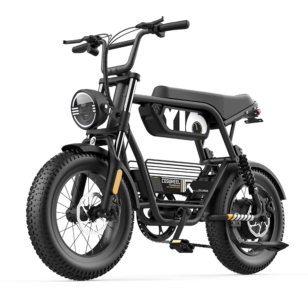 Coswheel Y16 16" Fat Bike z pełnym zawieszeniem, elektryczny rower górski EMTB 720 Wh