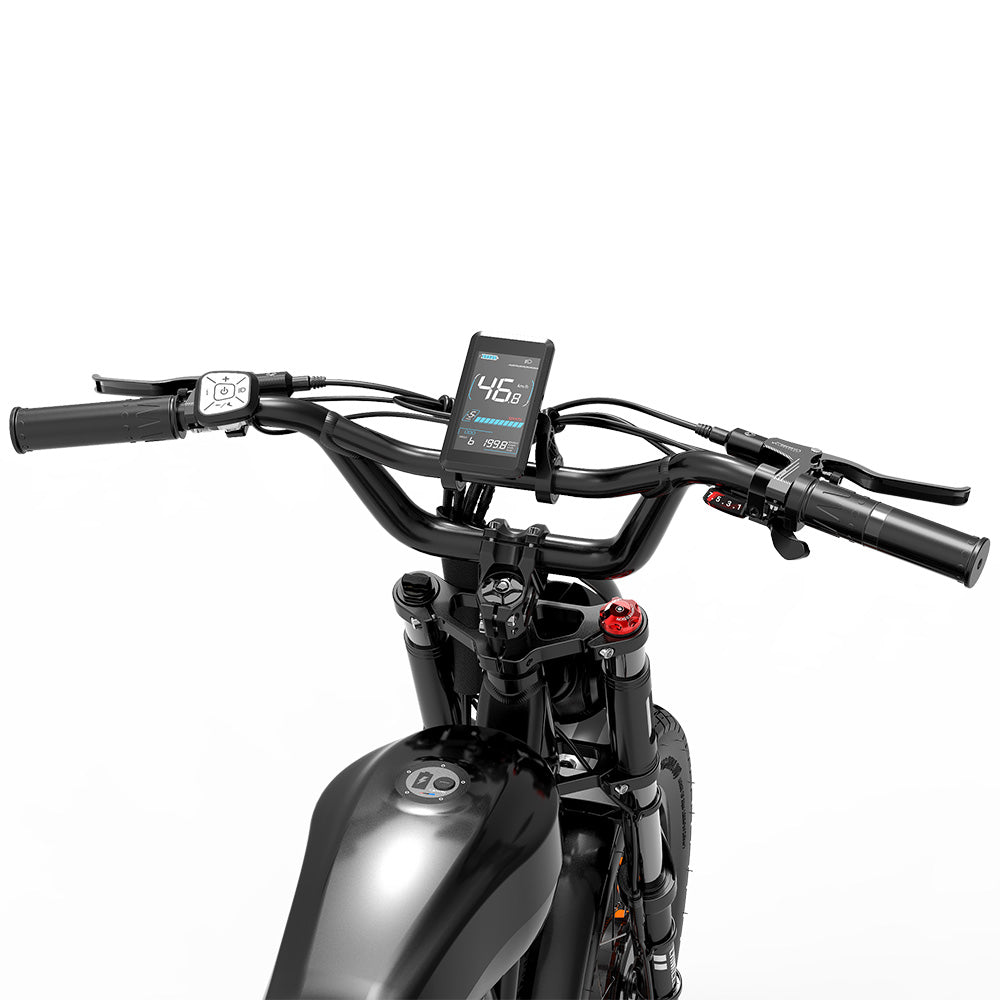 Lankeleisi X-Black Knight 1000W*2 Dual Motor 20" Fat Bike Täysjousitettu E-Maastopyörä 45Ah Samsung Akku E-MTB