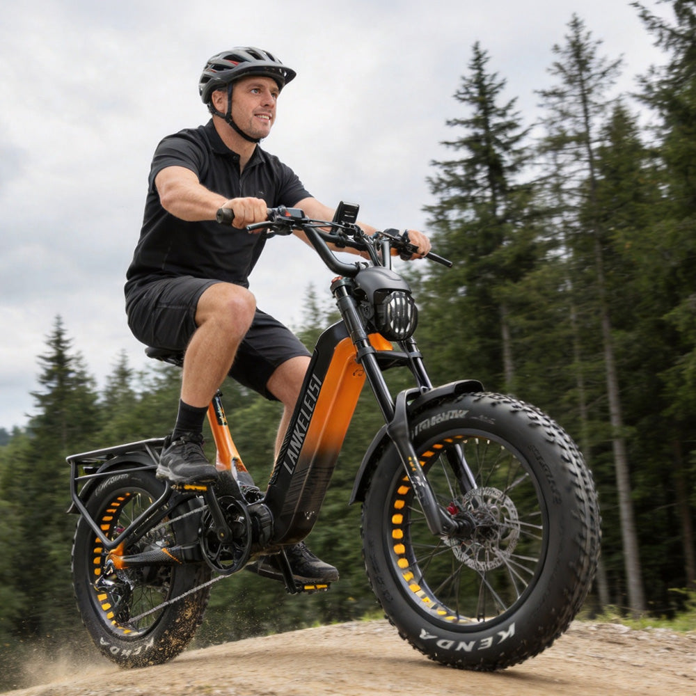 Lankeleisi RX800 Plus 2025 Version 1000W 20" Fat Bike 960Wh Full Suspension Electric Bike with Torque Sensor 48V 20Ah Battery SUV E-Bike
