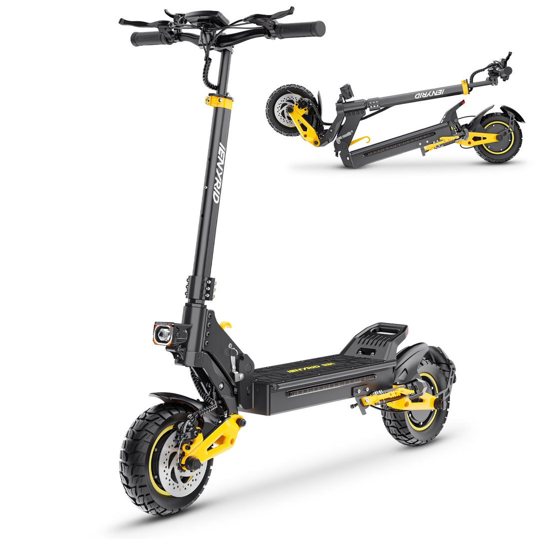 IENYRID ES1 1200W*2 Scooter Eléctrico Todo Terreno Plegable de 10 Pulgadas 960Wh con Doble Motor Batería de 48V 20.8Ah