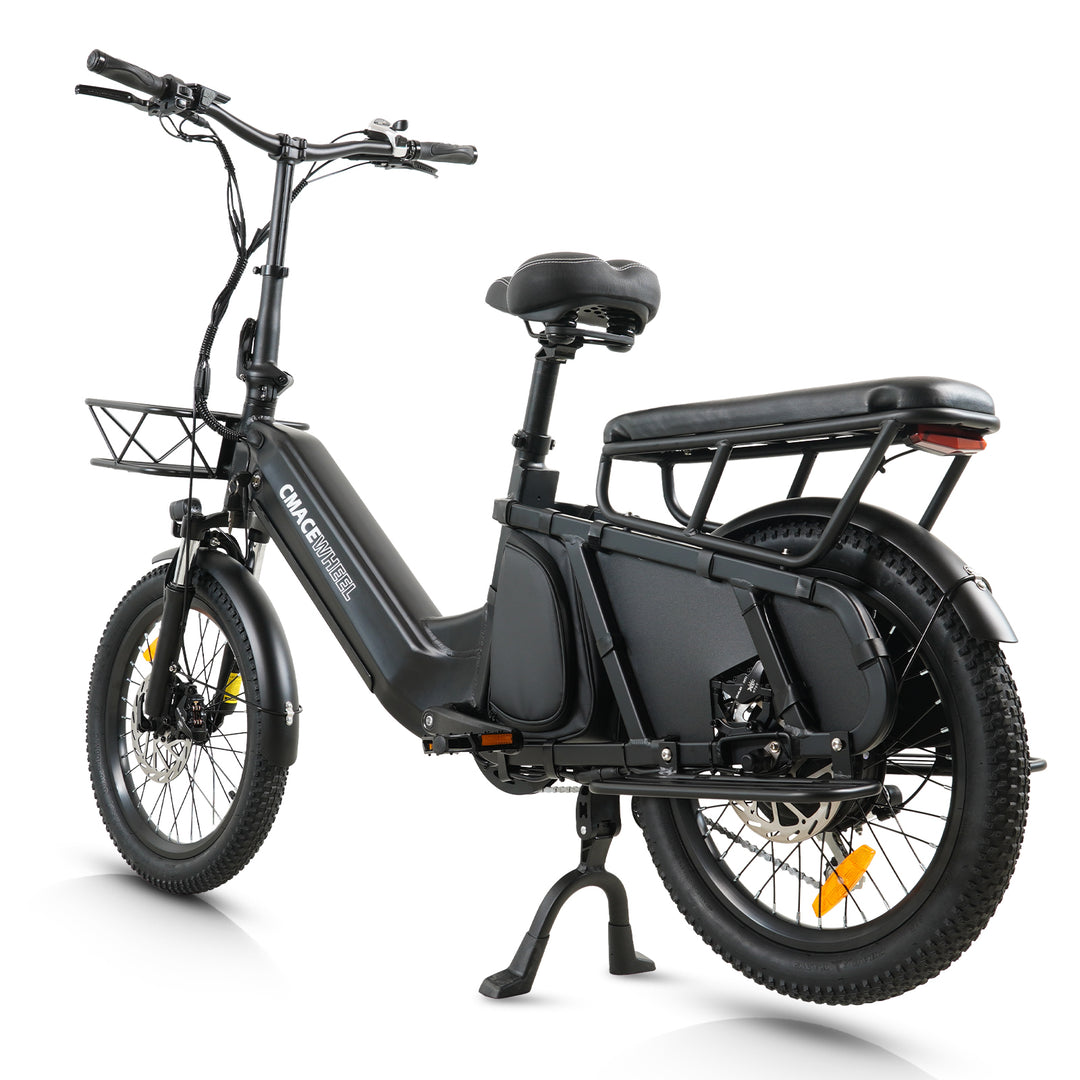 drehmoment fahrradsattel CMACEWHEEL HQ20 500W 20" Longtail E-Lastenrad 960Wh Cargo E-bike mit Drehmoment-Sensor