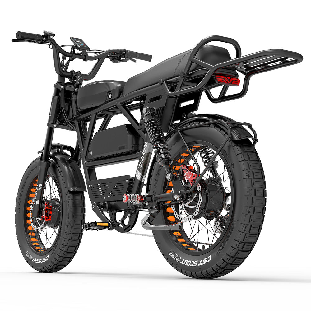 Lankeleisi X-Black Knight 1000W*2 Dual Motor 20" Fat Bike Täysjousitettu E-Maastopyörä 45Ah Samsung Akku E-MTB