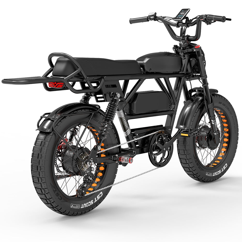 Lankeleisi X-Black Knight 1000W * 2 Doble Motor 20" Fat Bike Bicicleta Eléctrica de Montaña con Suspensión Completa 45Ah Batería Samsung E-MTB 