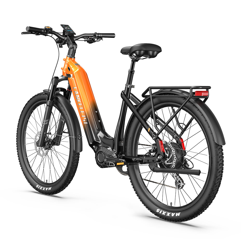 trekkingrad orange Lankeleisi MG600 Lite 250W Trekking E-Bike 720Wh SUV E-Bike – Buybestgear