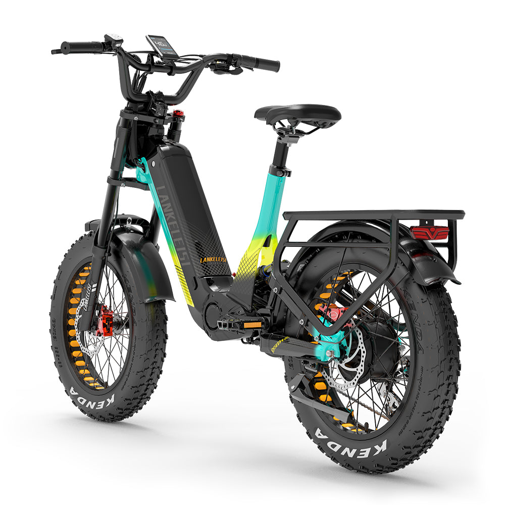Lankeleisi RX800 Plus 1000W 20" Fat Bike Bicicleta eléctrica con suspensión total 48V 20Ah Batería Samsung SUV E-Bike