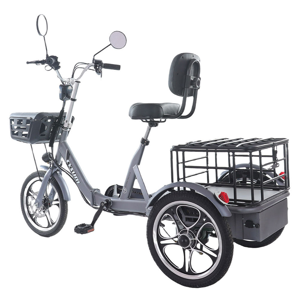 Cysum T1 250W 16" Electric Cargo Tricycle 576Wh E-Bike 48V 12Ah Battery