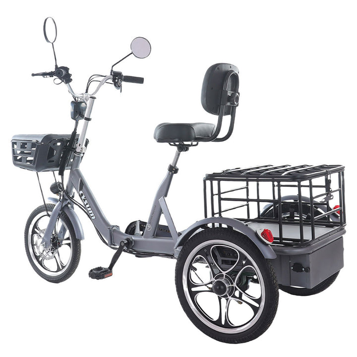 Cysum T1 250W 16" Electric Cargo Tricycle 576Wh E-Bike 48V 12Ah Battery