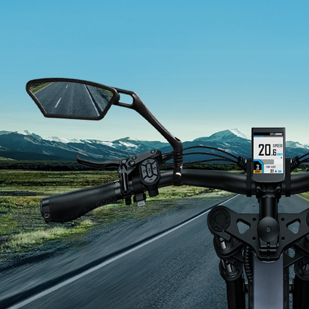 Engwe Espejo retrovisor de bicicleta ajustable, plegable, giratorio de 360° (1 par)
