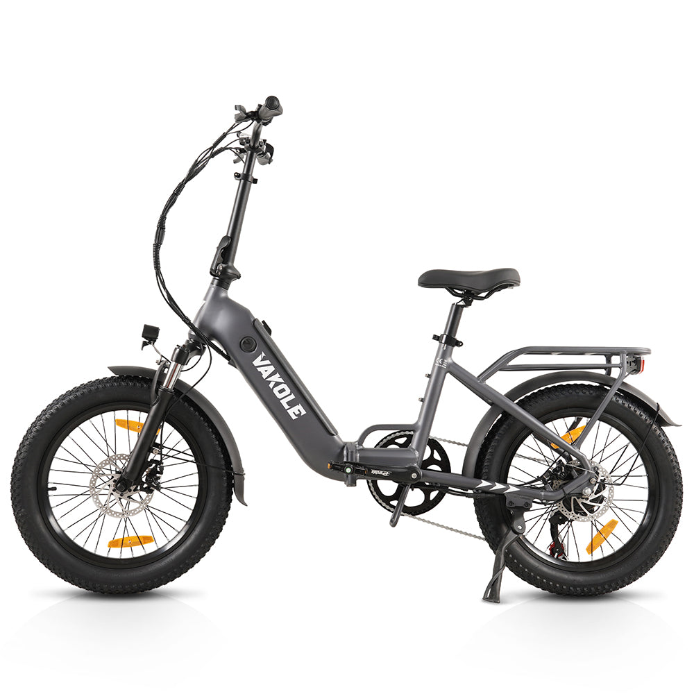 Vakole VT4 Versión 2025 Bicicleta Eléctrica Plegable de 250W de 20" Bicicleta Eléctrica Compacta de Cuadro Bajo con Batería de 36V 13Ah 468Wh