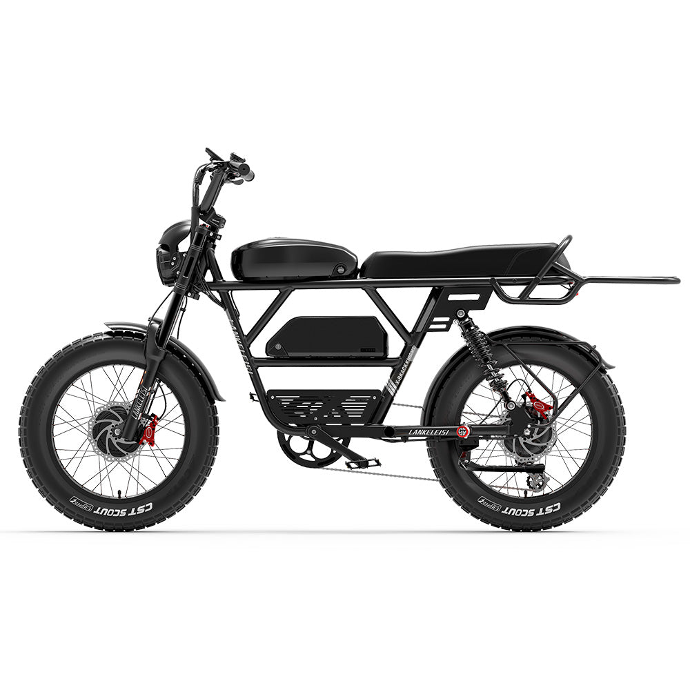 Lankeleisi X-Black Knight 1000W*2 Dual Motor 20" Fat Bike Full Suspension E-Mountain Bike 45Ah Samsung Battery E-MTB