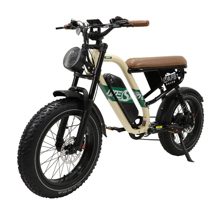 OneSport W66 500W 20" Fat Bike 648Wh VTT Électrique à Suspension Complète Batterie 48V 13.5Ah Support d'Application