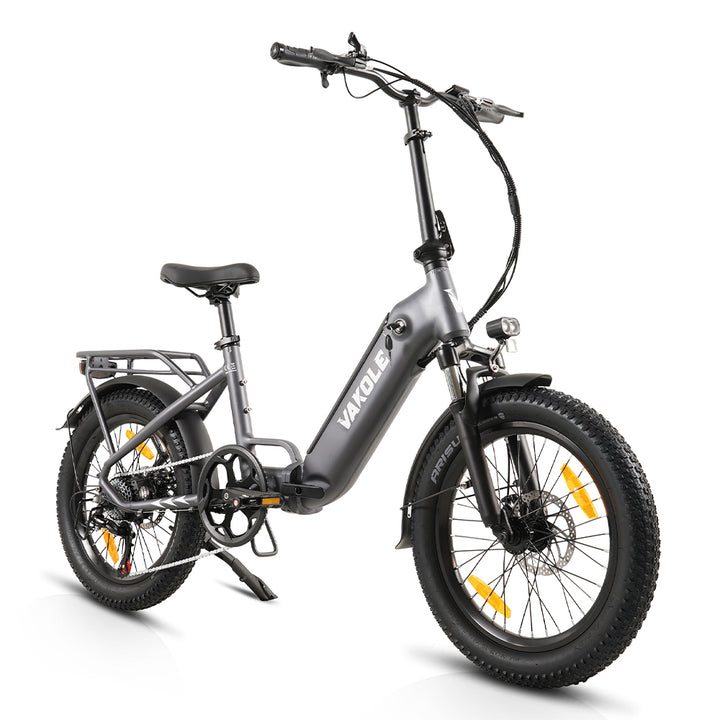 Vakole VT4 Versión 2025 Bicicleta Eléctrica Plegable de 250W de 20" Bicicleta Eléctrica Compacta de Cuadro Bajo con Batería de 36V 13Ah 468Wh