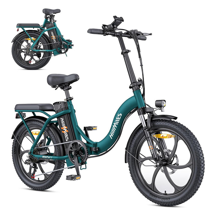HillMiles MilePort 1 Bicicletta Elettrica Pieghevole 20" 468Wh City Commuter E-bike Batteria 36V 13Ah