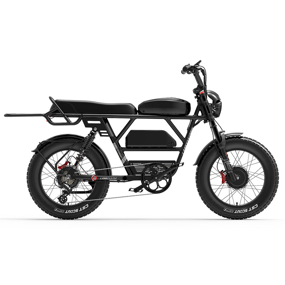 Lankeleisi X-Black Knight 1000W*2 Dual Motor 20" Fat Bike Fully E-Mountainbike 45Ah Samsung Akku E-MTB