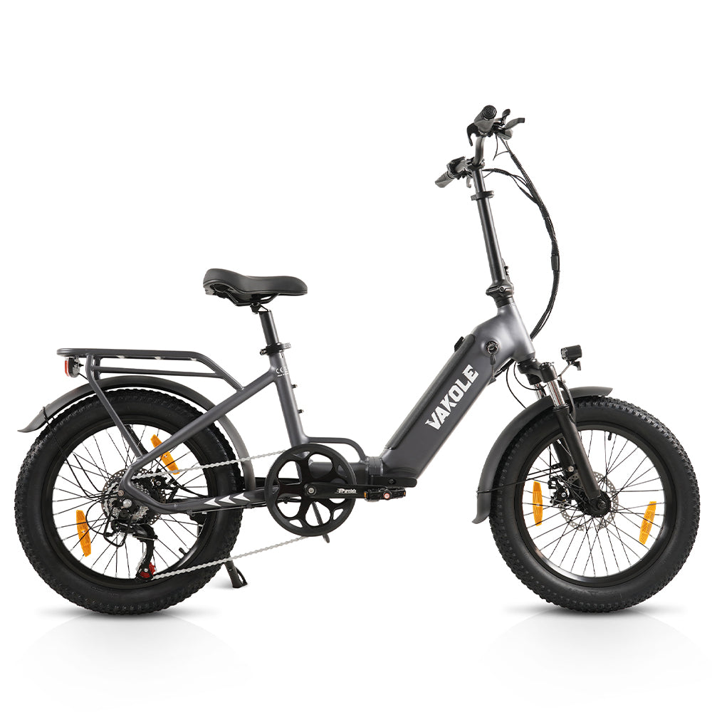 Vakole VT4 Versión 2025 Bicicleta Eléctrica Plegable de 250W de 20" Bicicleta Eléctrica Compacta de Cuadro Bajo con Batería de 36V 13Ah 468Wh