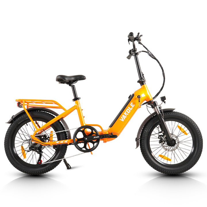 Vakole VT4 Versión 2025 Bicicleta Eléctrica Plegable de 250W de 20" Bicicleta Eléctrica Compacta de Cuadro Bajo con Batería de 36V 13Ah 468Wh