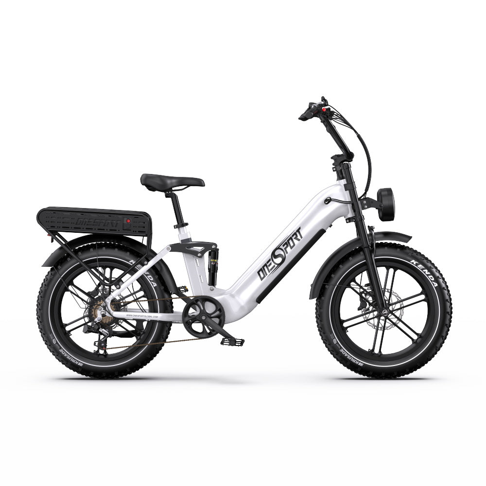Onesport OT08 Pro 500W 20" Fat Bike Doppie Batterie 1728Wh E-bike a Passo Basso Supporto App