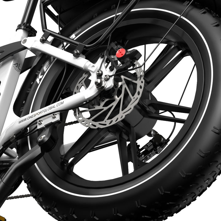 Onesport OT08 Pro 500W 20" Fat Bike Doppie Batterie 1728Wh E-bike a Passo Basso Supporto App