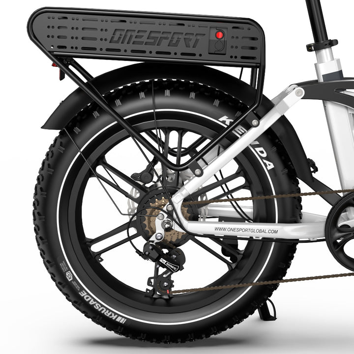 Onesport OT08 Pro 500W 20" Fat Bike Doppie Batterie 1728Wh E-bike a Passo Basso Supporto App