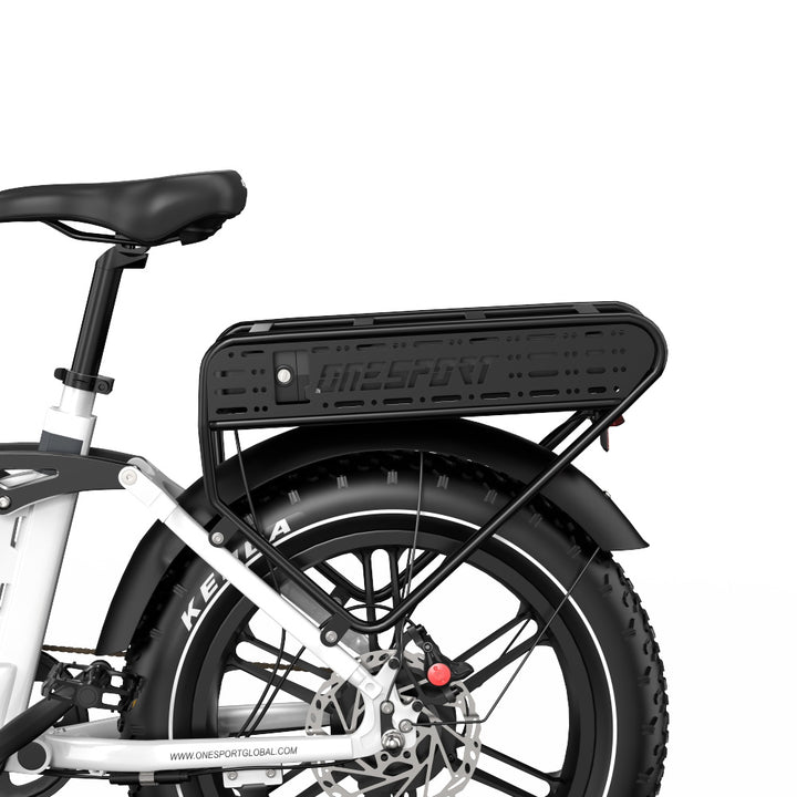 Onesport OT08 Pro 500W 20" Fat Bike Doppie Batterie 1728Wh E-bike a Passo Basso Supporto App