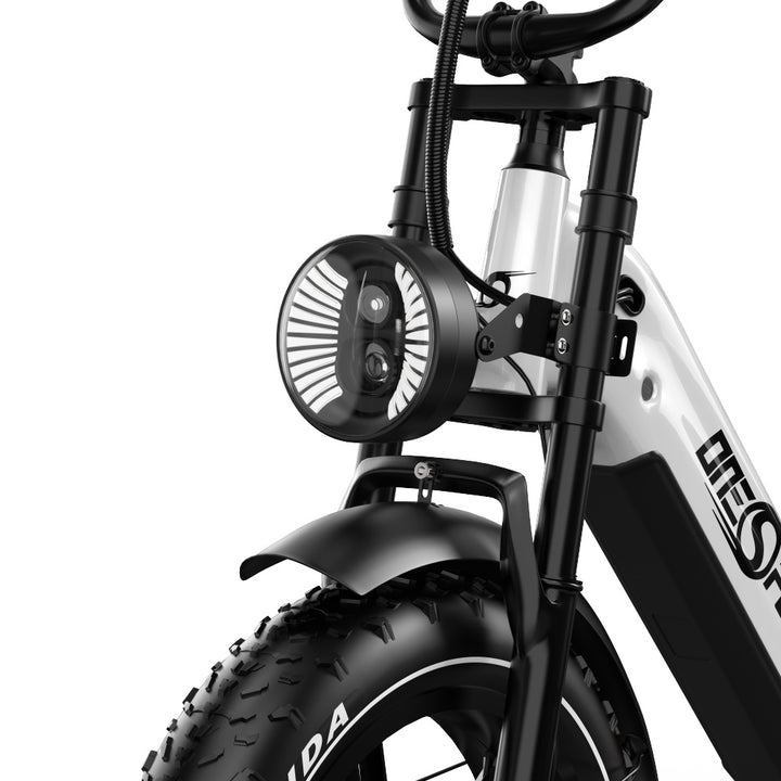 Onesport OT08 Pro 500W 20" Fat Bike Doppie Batterie 1728Wh E-bike a Passo Basso Supporto App