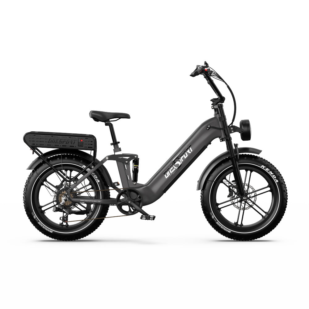 Onesport OT08 Pro 500W 20" Fat Bike Doppie Batterie 1728Wh E-bike a Passo Basso Supporto App