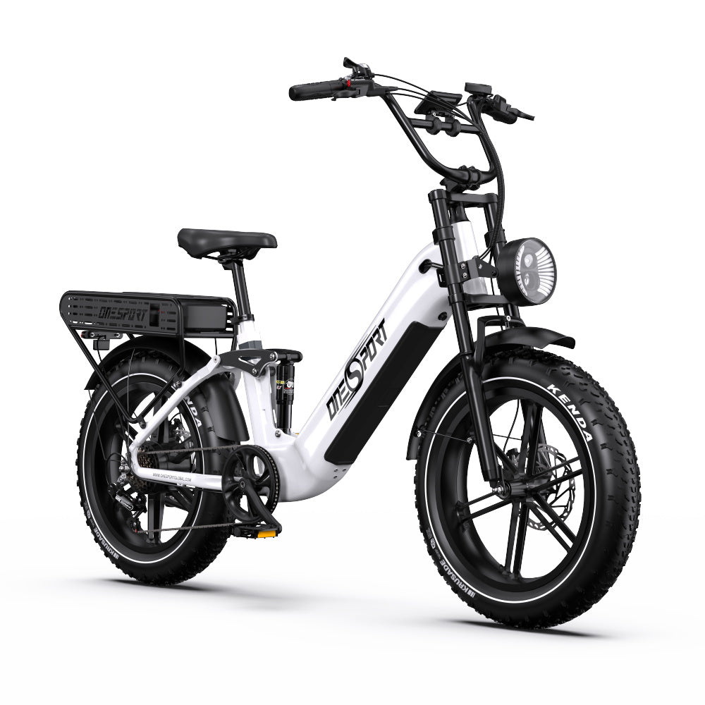 Onesport OT08 Pro 500W 20" Fat Bike Dual Batteries 1728Wh Step-through E-bike Support App