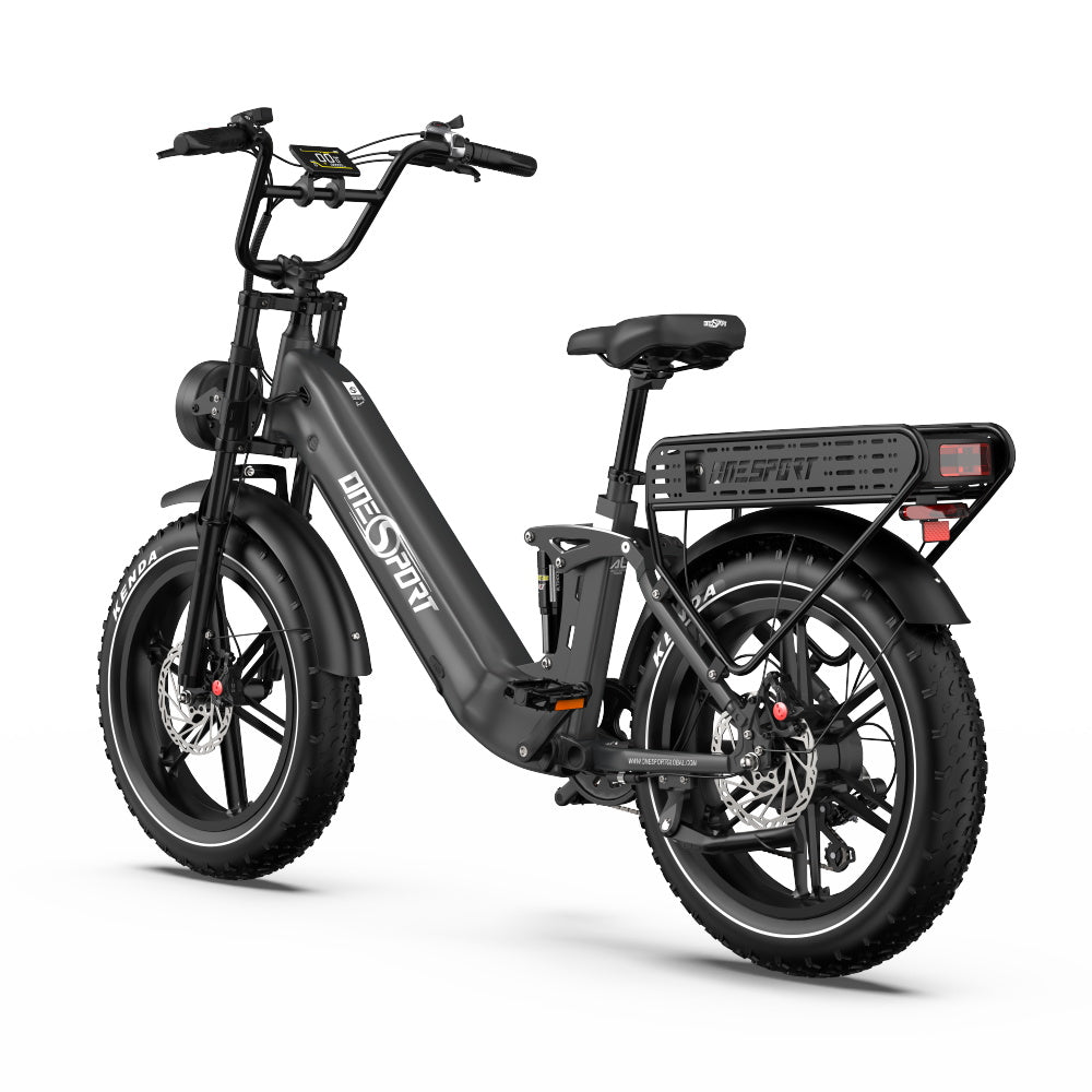Onesport OT08 Pro 500W 20" Fat Bike Doppie Batterie 1728Wh E-bike a Passo Basso Supporto App