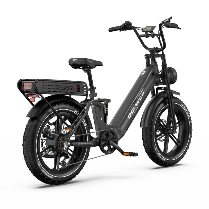 Onesport OT08 Pro 500W 20" Fat Bike Doppie Batterie 1728Wh E-bike a Passo Basso Supporto App