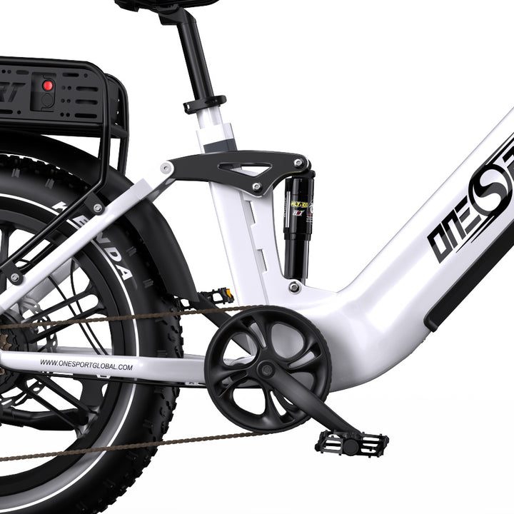 Onesport OT08 Pro 500W 20" Fat Bike Doppie Batterie 1728Wh E-bike a Passo Basso Supporto App