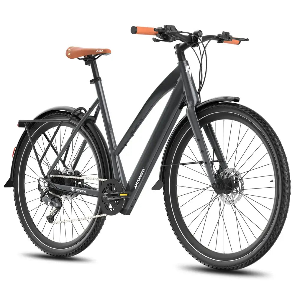 mountainbike mit elektromotor Fafrees F700 250W 700*42C Leichtes Stadtrad mit Elektromotor 360Wh mit Drehmomentsensor