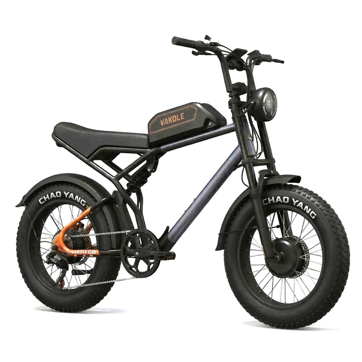elektrofahrrad mit zwei akkus Vakole Q20 MAX 750W*2 Doppelmotor 20" Fatbike E-bike mit 960Wh 48V 20A – Buybestgear